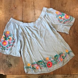 Off-the-shoulder Floral Top